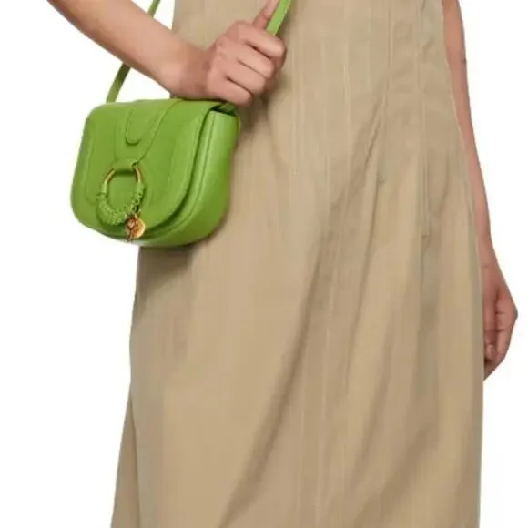Authentic See by Chloé Mini Green Hana Leather Crossbody Handbag - NWT